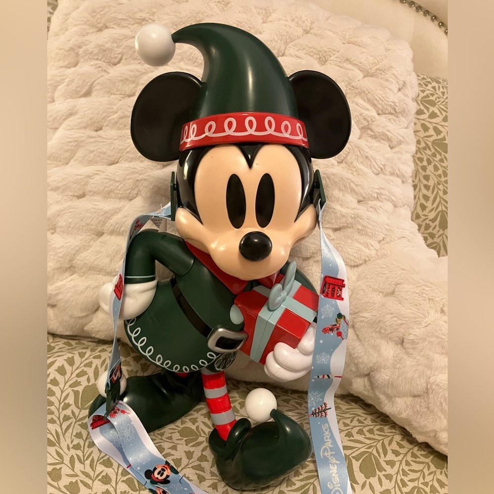 Mickey Mouse Christmas Figurine with Gift